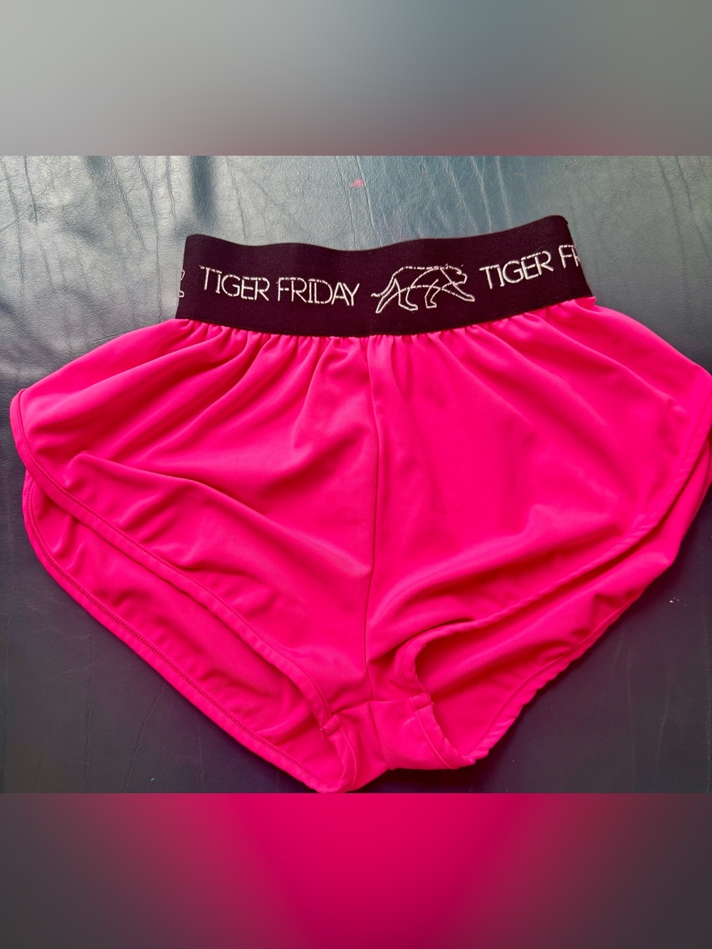 Tiger Friday Girls Hot Pink Sport Logo CS (fits like CM) dance shorts